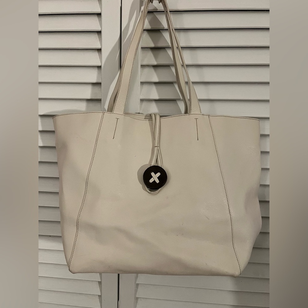 Alberta Di Canio white leather tote bag MADE IN ITALY